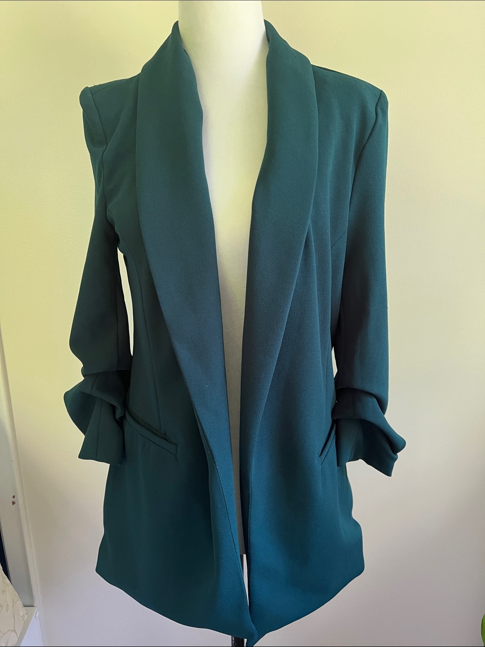 Fashion Nova • Women’s S •  Open-Front Blazer Jacket • Dark Green